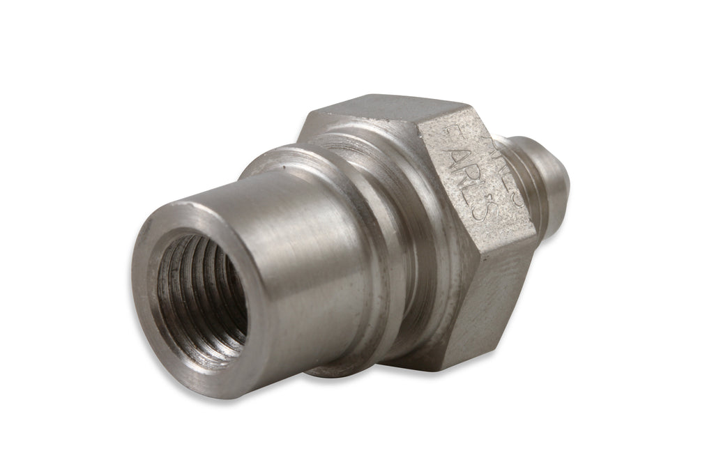 Tubing Adapter Thread Size -3AN To 3/8"-24 Female Inverted Flare 1 Per Package Electroless Nickel Plated Steel