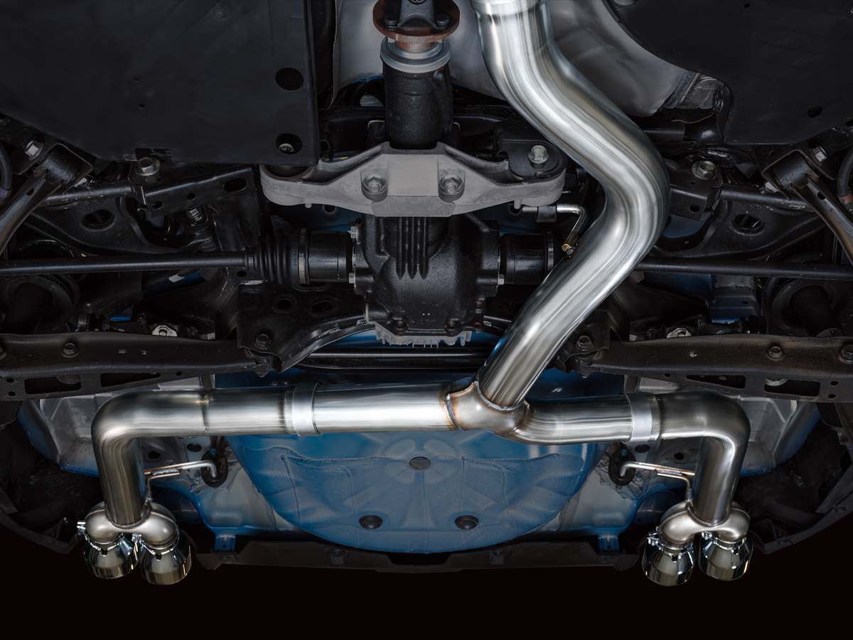 AWE Track Edition Catback Exhaust for VB Subaru WRX - 4" Chrome Silver Tips