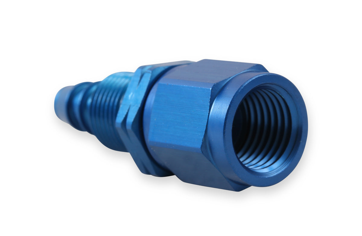 Earls Straight Auto-Fit Hose End AN -4 - Red/Blue