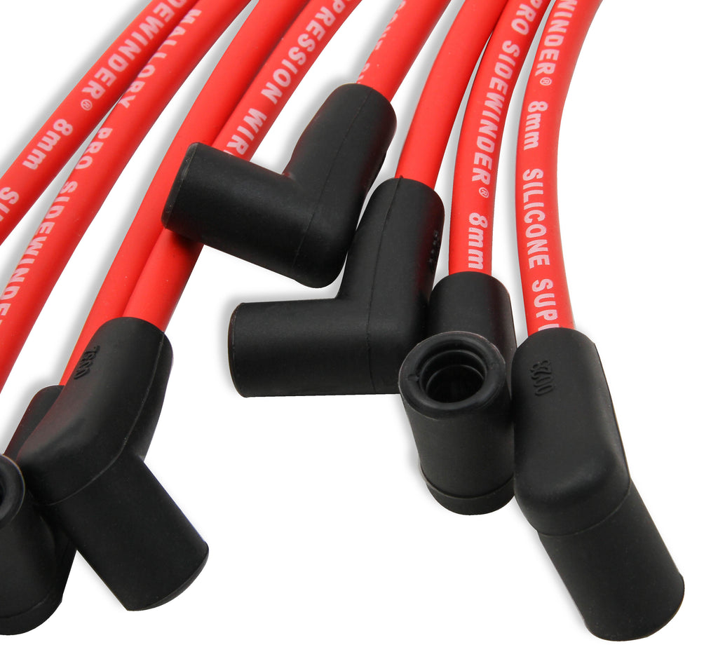Mallory Pro Wires have an 8mm, red silicon jacket that are capable of withstanding temperatures up to 550°F and look great doing it.