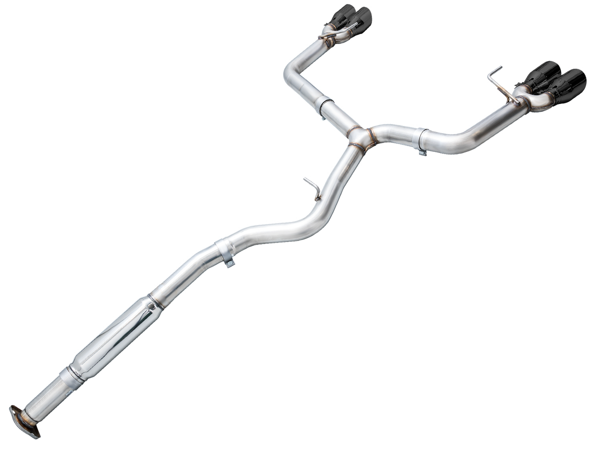 AWE Track Edition Catback Exhaust for VB Subaru WRX - 4" Diamond Black Tips