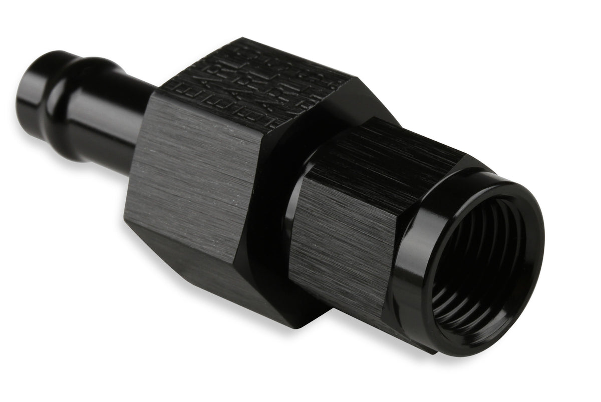 3/8 Vapor Guard Barb to -6 Female w/ 1/8 NPT Gage Port