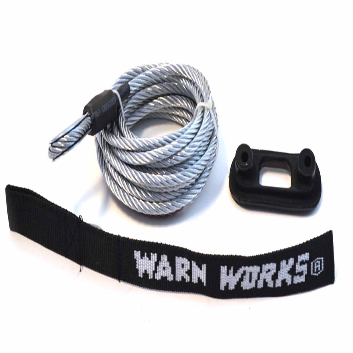 For Warn PullzAll Winches; 7/32 Inch Diameter x 15 Foot Length; Galvanized Wire Rope
