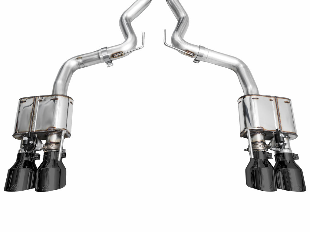 AWE SwitchPath™ Exhaust for S650 Ford Mustang Dark Horse - Quad Diamond Black Tips