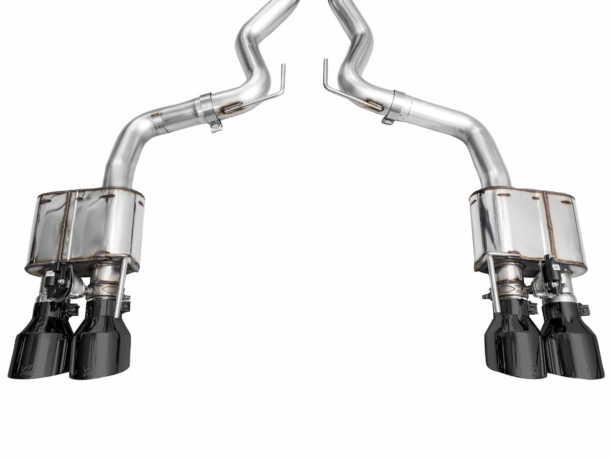 AWE SwitchPath™ Exhaust for S650 Ford Mustang Dark Horse - Quad Diamond Black Tips