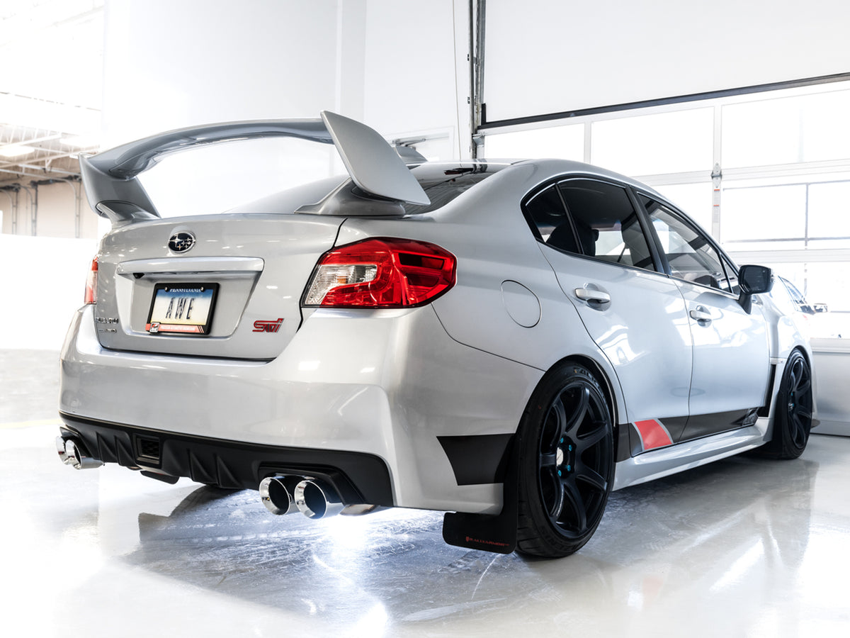 AWE Touring Edition Exhaust for VA STI / GV WRX / GV STI Sedan - 4" Chrome Silver Quad Tips