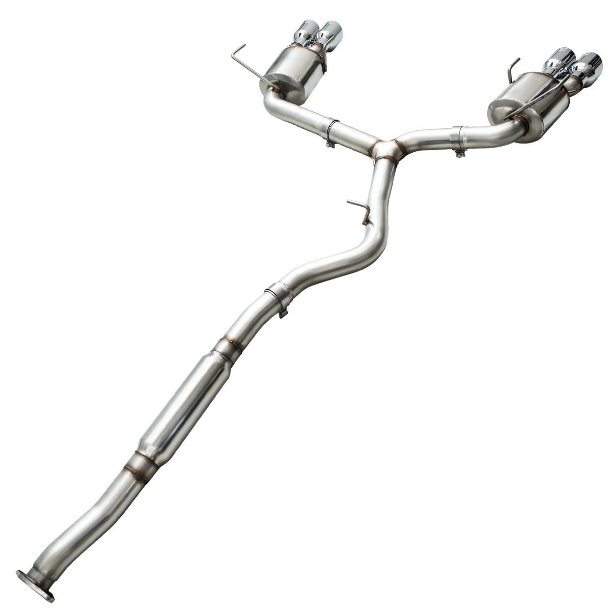AWE Touring Edition Exhaust for 2015+ VA WRX Sedan - 4" Chrome Silver Quad Tips