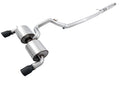 AWE Touring Edition Cat-back Exhaust for Ford Focus RS - Resonated - Diamond Black Tips