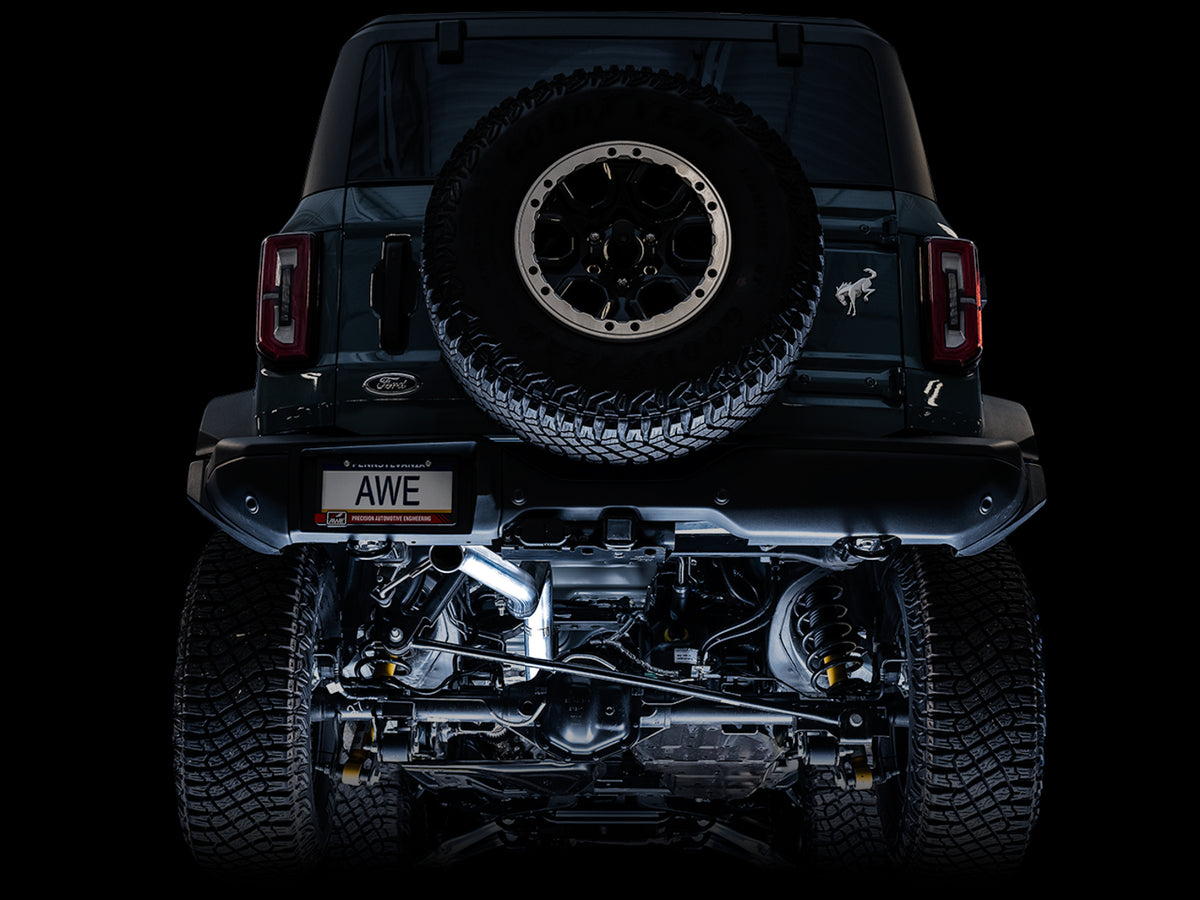 AWE 0FG Catback Exhaust for Ford Bronco with BashGuard™ - no tips
