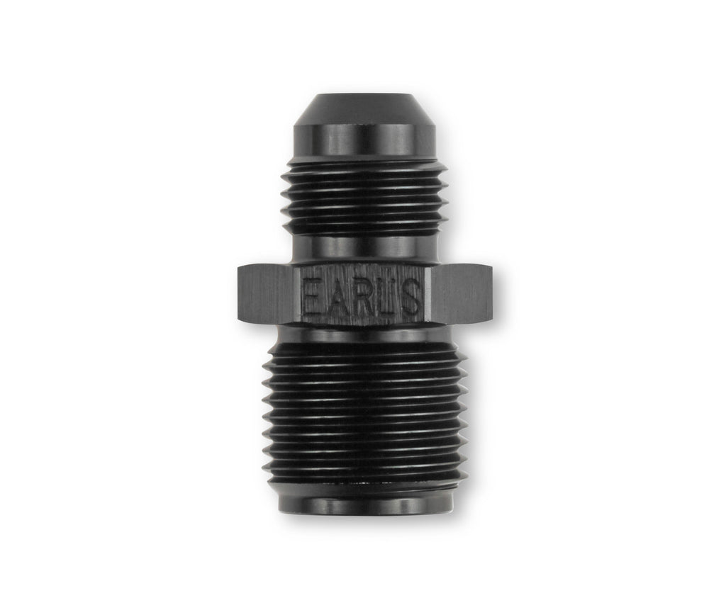 5/8"-18 Inverted Flare Male w/ Long Thread to AN -6 Male Adapter Fitting - Black Anodized Aluminum