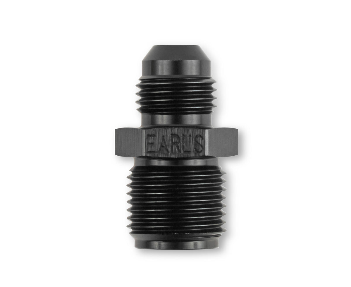 5/8"-18 Inverted Flare Male w/ Long Thread to AN -6 Male Adapter Fitting - Black Anodized Aluminum