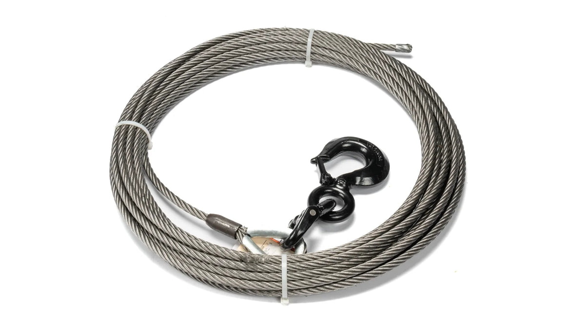 Replacement Steel Winch Rope - 1/2 in x 75 ft, EIPS