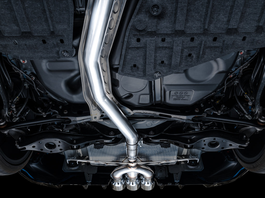 AWE Track Edition Exhaust for FL5 Civic Type R - Triple Chrome Silver Tips