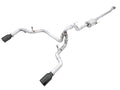AWE 0FG Dual Split Rear Exhaust for '21+ Ford F-150 - 5" Diamond Black Tips