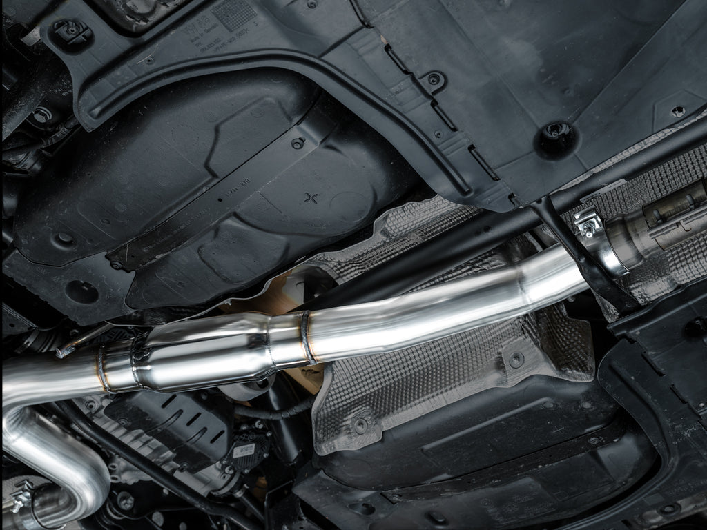 AWE Track Edition Exhaust for Volkswagen MK8 Golf R - Chrome Silver Tips