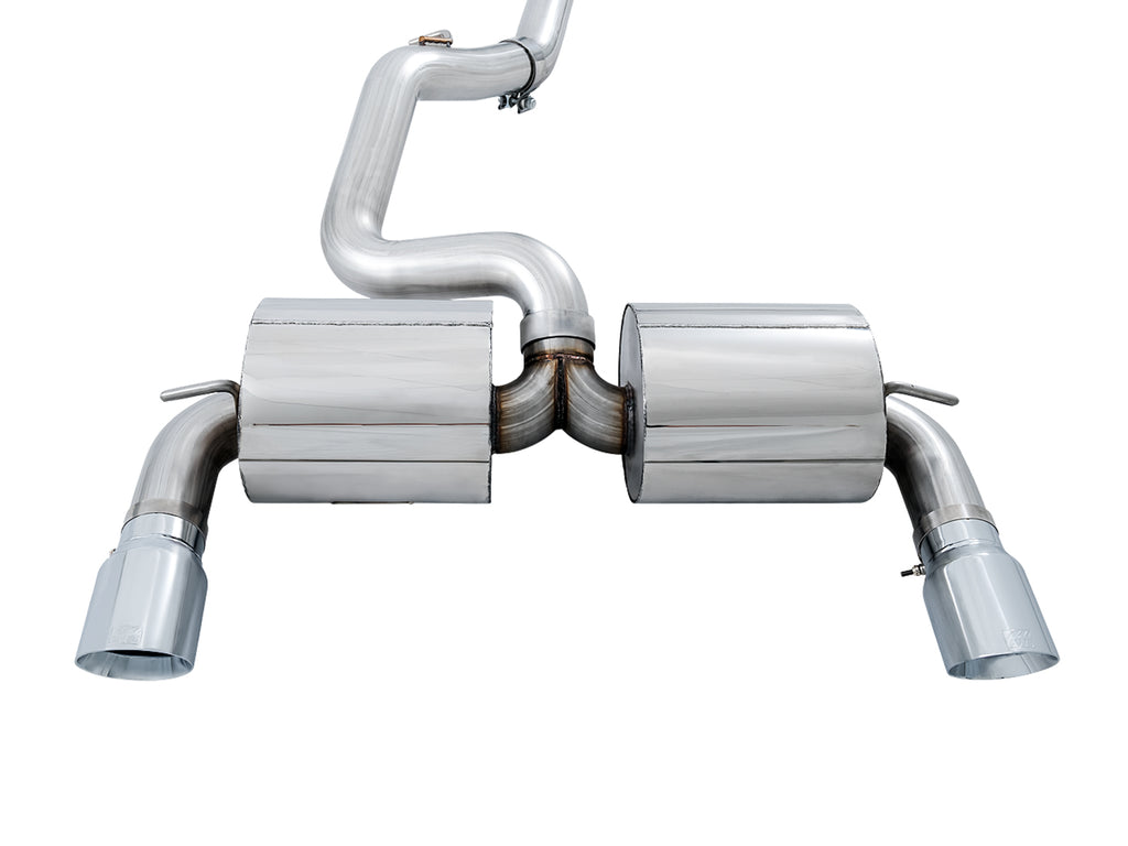 AWE Touring Edition Cat-back Exhaust for Ford Focus RS- Non-Resonated - Chrome Silver Tips