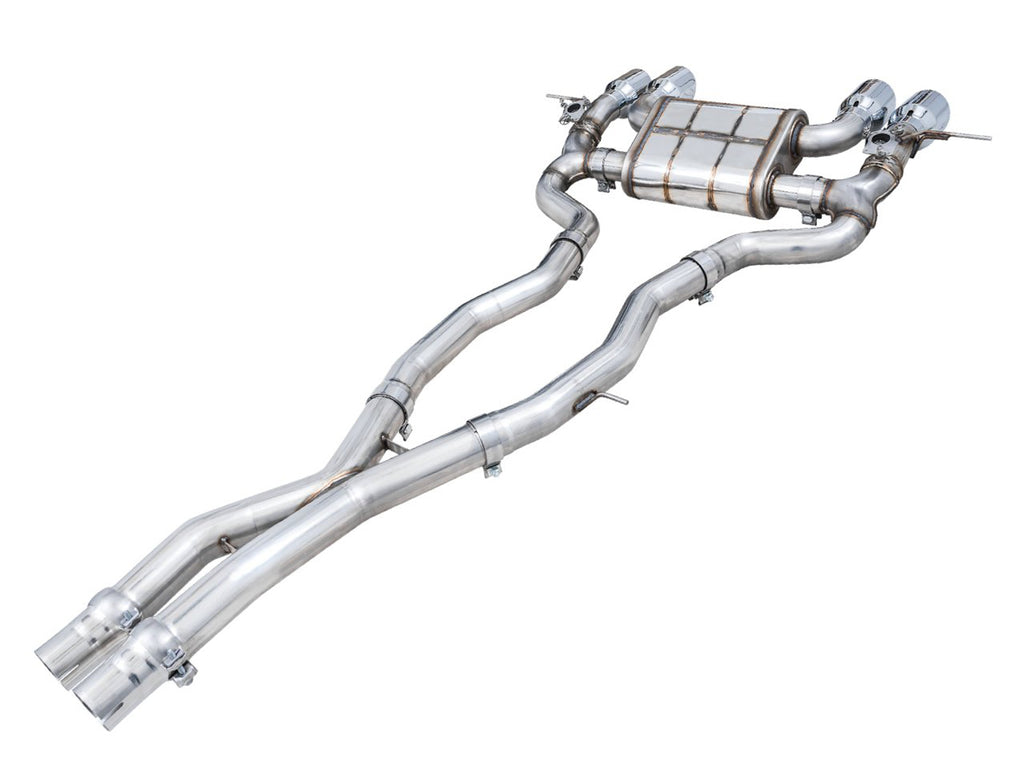 AWE SwitchPath Catback Exhaust for BMW G8X M3/M4 - 4.5" Chrome Silver Tips