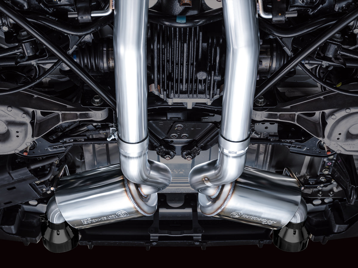 AWE Touring Edition Exhaust for Nissan Z - 5” Diamond Black Tips