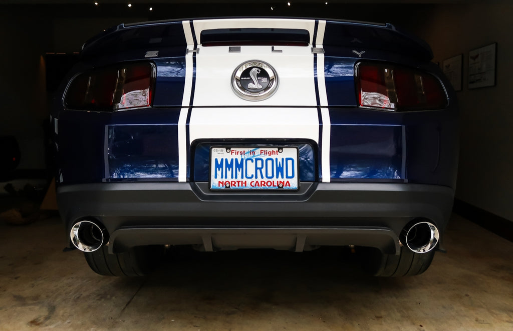 AWE Track Edition Axleback Exhaust for the S197 Ford Mustang GT - Chrome Silver Tips