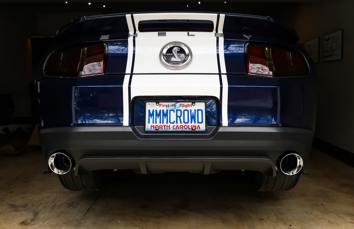 AWE Track Edition Axleback Exhaust for the S197 Ford Mustang GT - Chrome Silver Tips