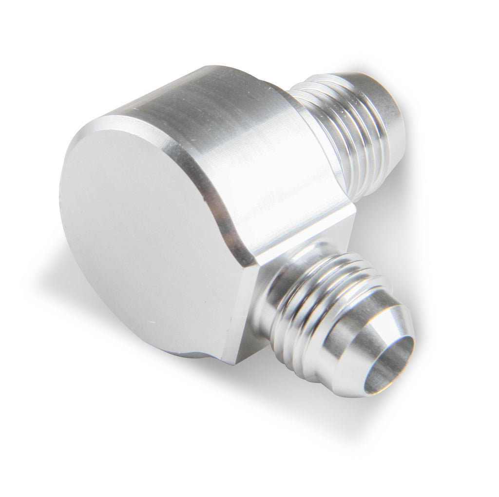 .588" Barb for Booster Grommet (fits Grommet w/ 13/16" OD on Booster), -6 AN Male Flare for Engine Vacuum, Clear Anodized Finish, Use w/ -6 AN Style Vacuum Hose