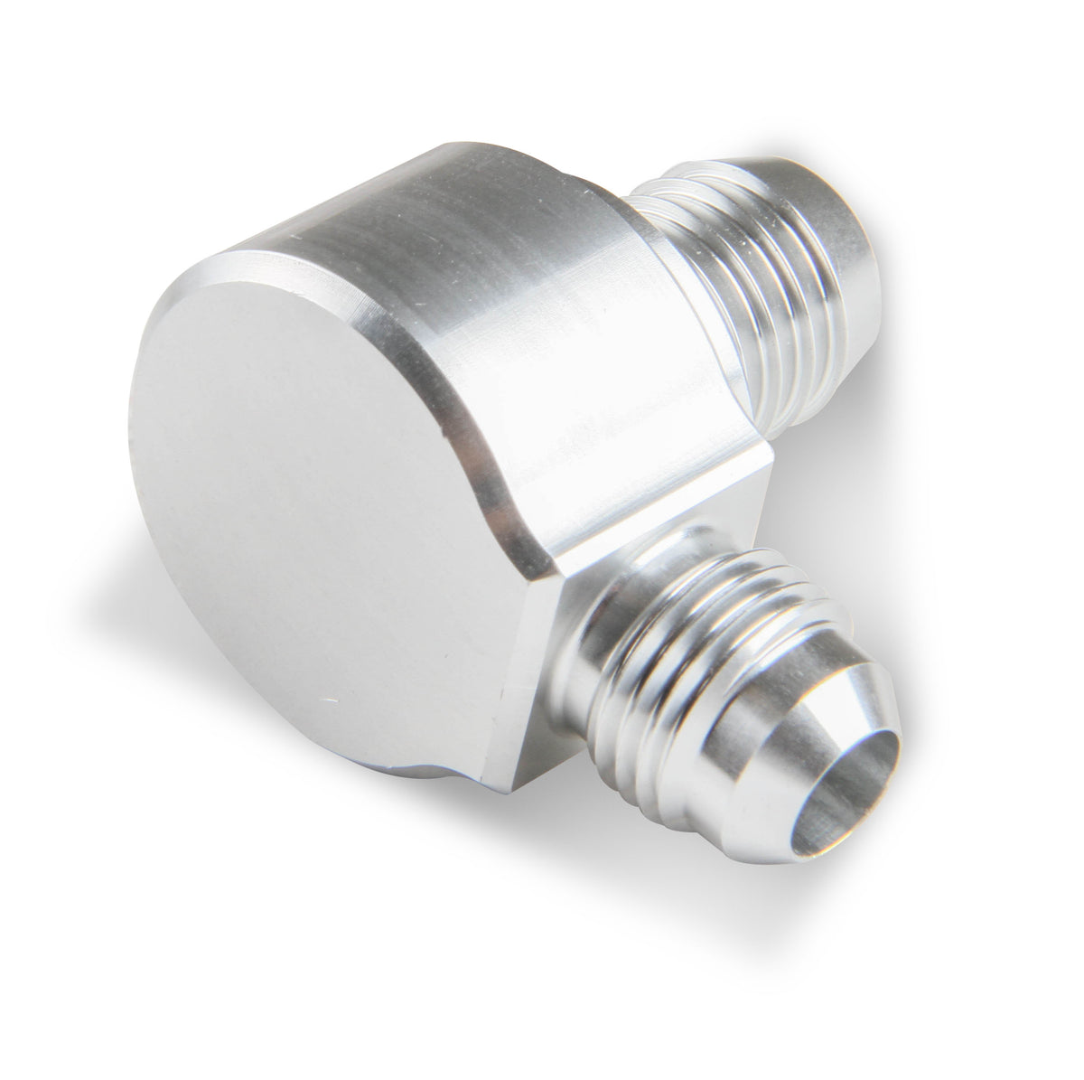 .588" Barb for Booster Grommet (fits Grommet w/ 13/16" OD on Booster), -6 AN Male Flare for Engine Vacuum, Clear Anodized Finish, Use w/ -6 AN Style Vacuum Hose