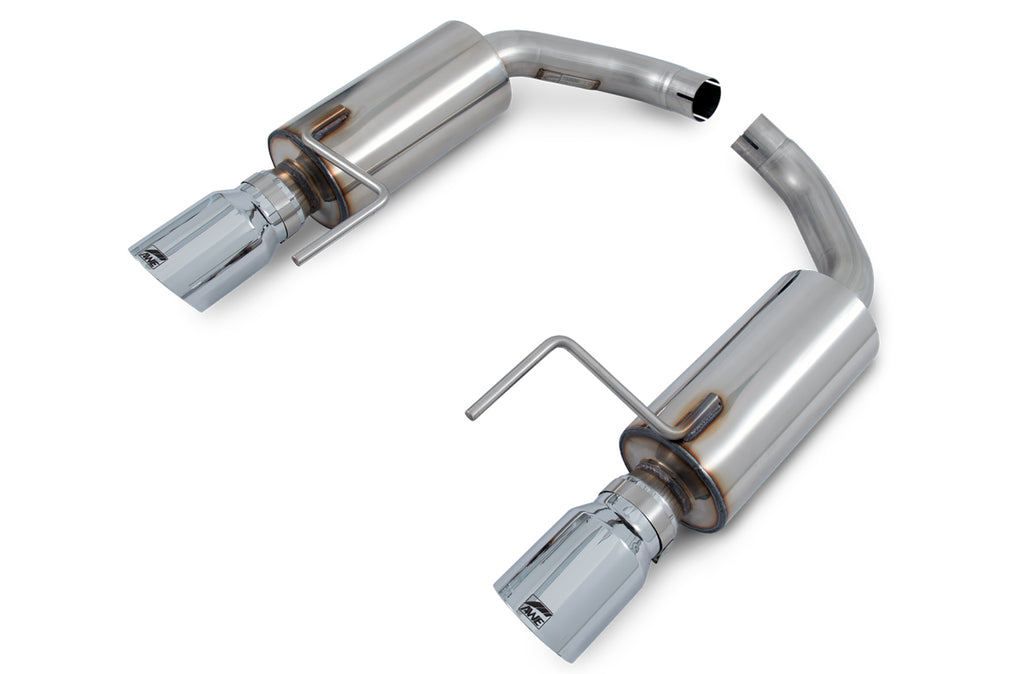 AWE Touring Edition Axleback Exhaust for S550 Mustang EcoBoost - Chrome Silver Tips