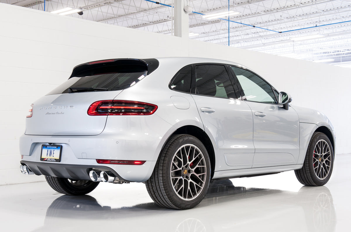 AWE Touring Edition Catback Exhaust for Porsche Macan S / GTS / Turbo - Chrome Silver 102mm Tips