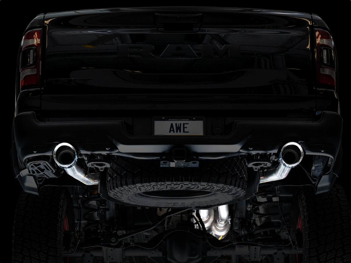AWE 0FG Catback Exhaust for RAM TRX - 5" Chrome Silver Tips