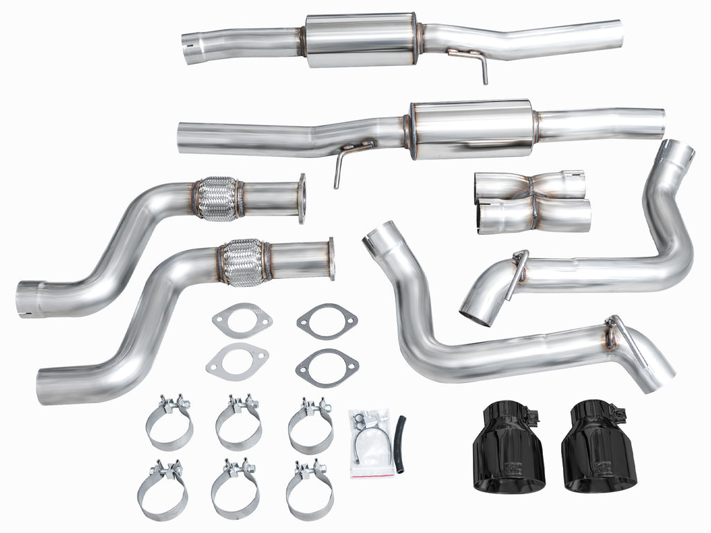 AWE Track Edition Exhaust for Nissan Z - 5” Diamond Black Tips