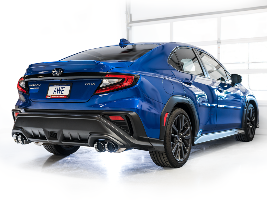 AWE Touring Edition Catback Exhaust for VB Subaru WRX - 4" Chrome Silver Tips