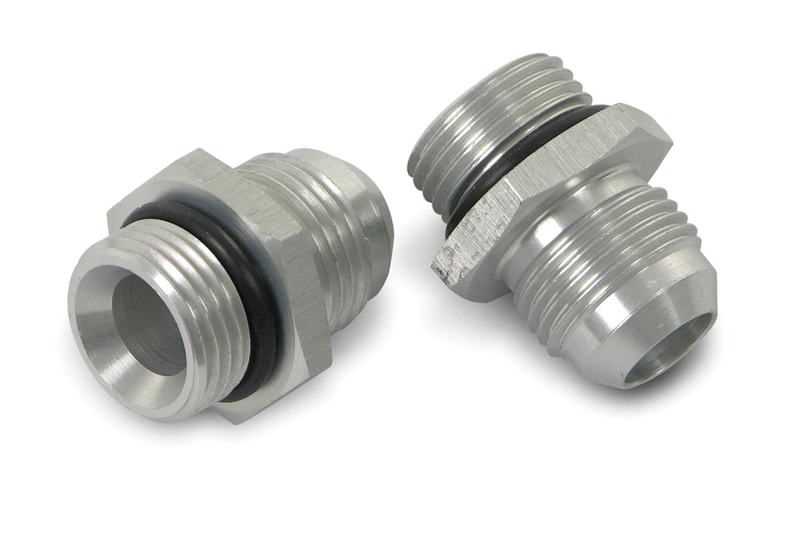 Oil Cooler Adapters -10 AN Male to -10 O-Ring Port - 2 Pieces - fits Earls UltraPro and Temp-A-Cure  Oil Coolers - Natural