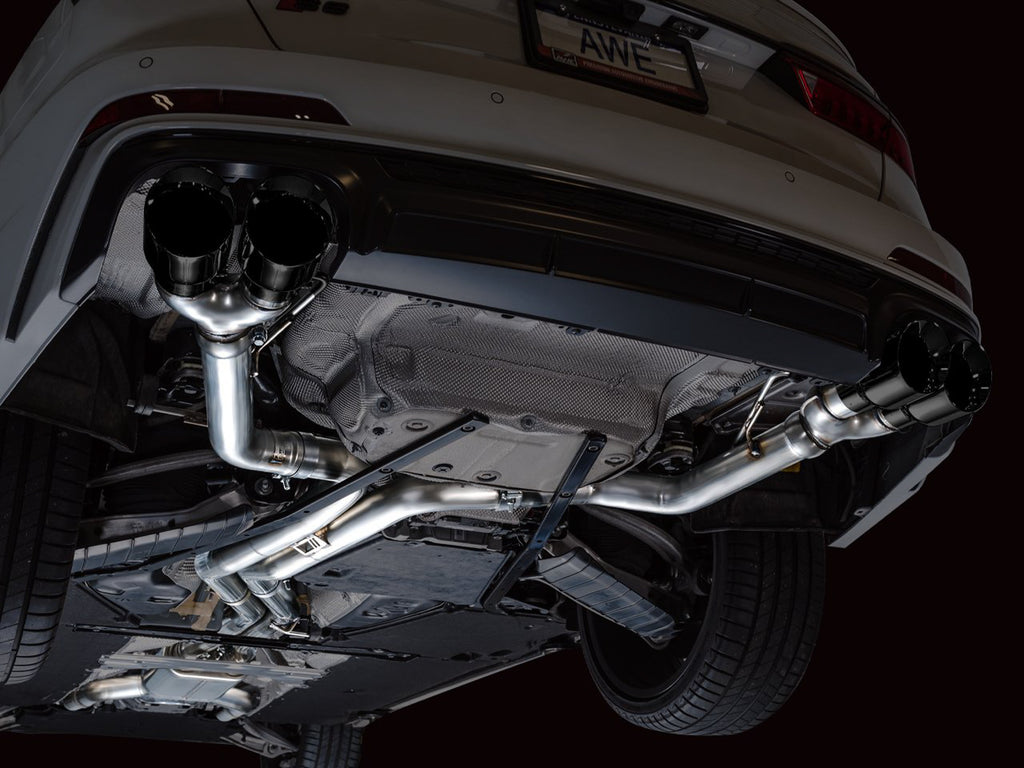 AWE Track Edition Exhaust for Audi C8 S6/S7 - 4.5" Diamond Black Tips