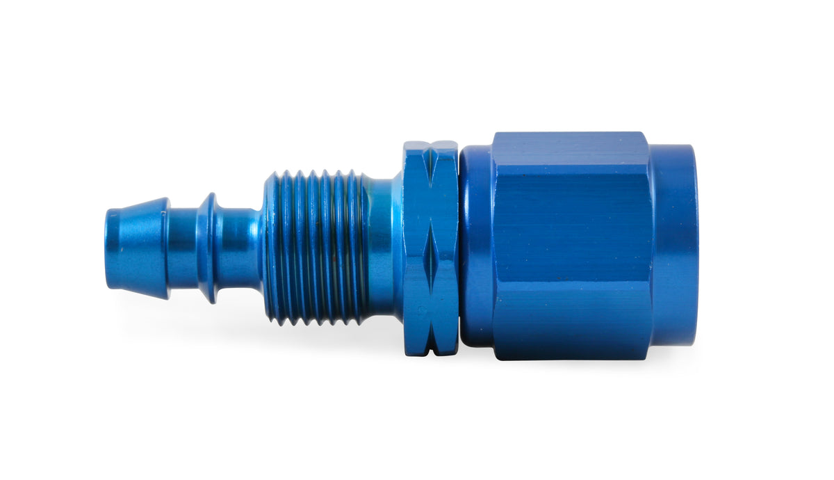 Earls Straight Auto-Fit Hose End AN -4 - Red/Blue