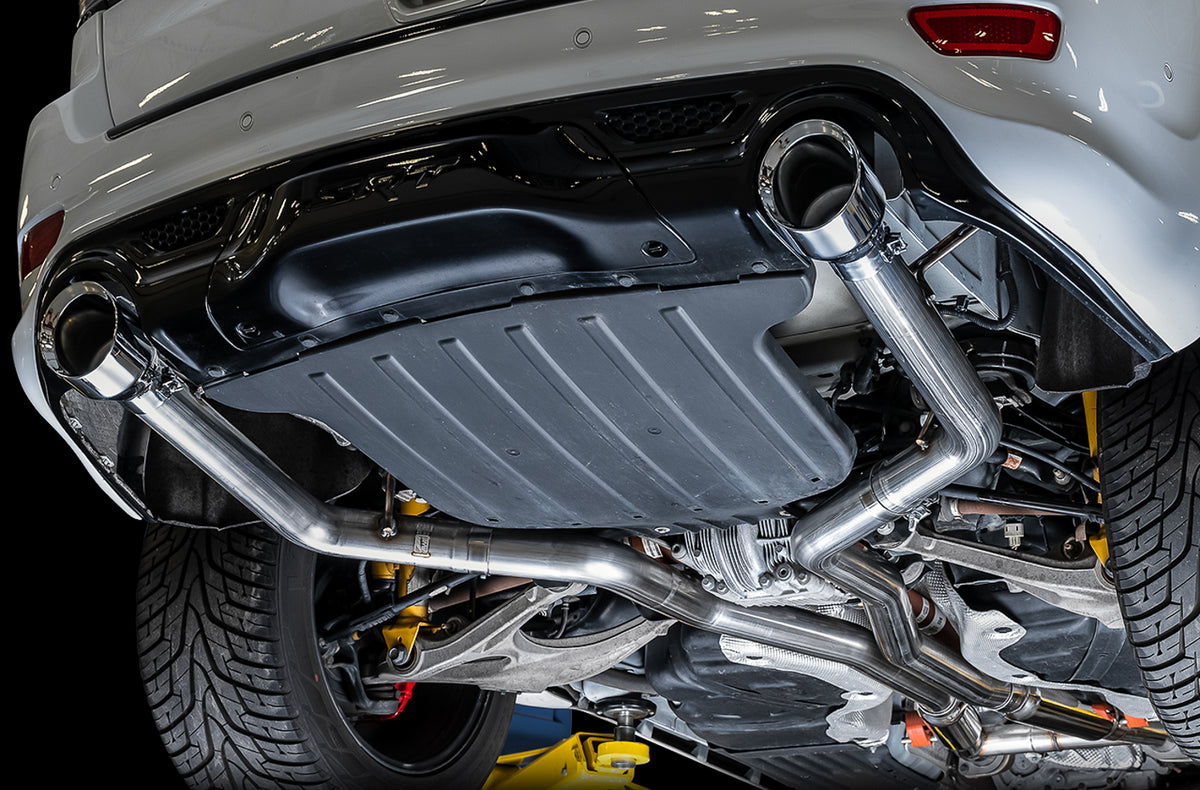 AWE Track Edition Exhaust for Jeep Grand Cherokee SRT - Chrome Silver Tips