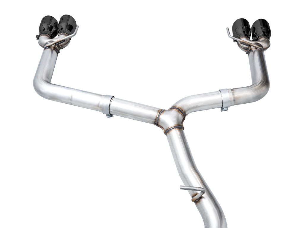 AWE Track Edition Catback Exhaust for VB Subaru WRX - 4" Diamond Black Tips