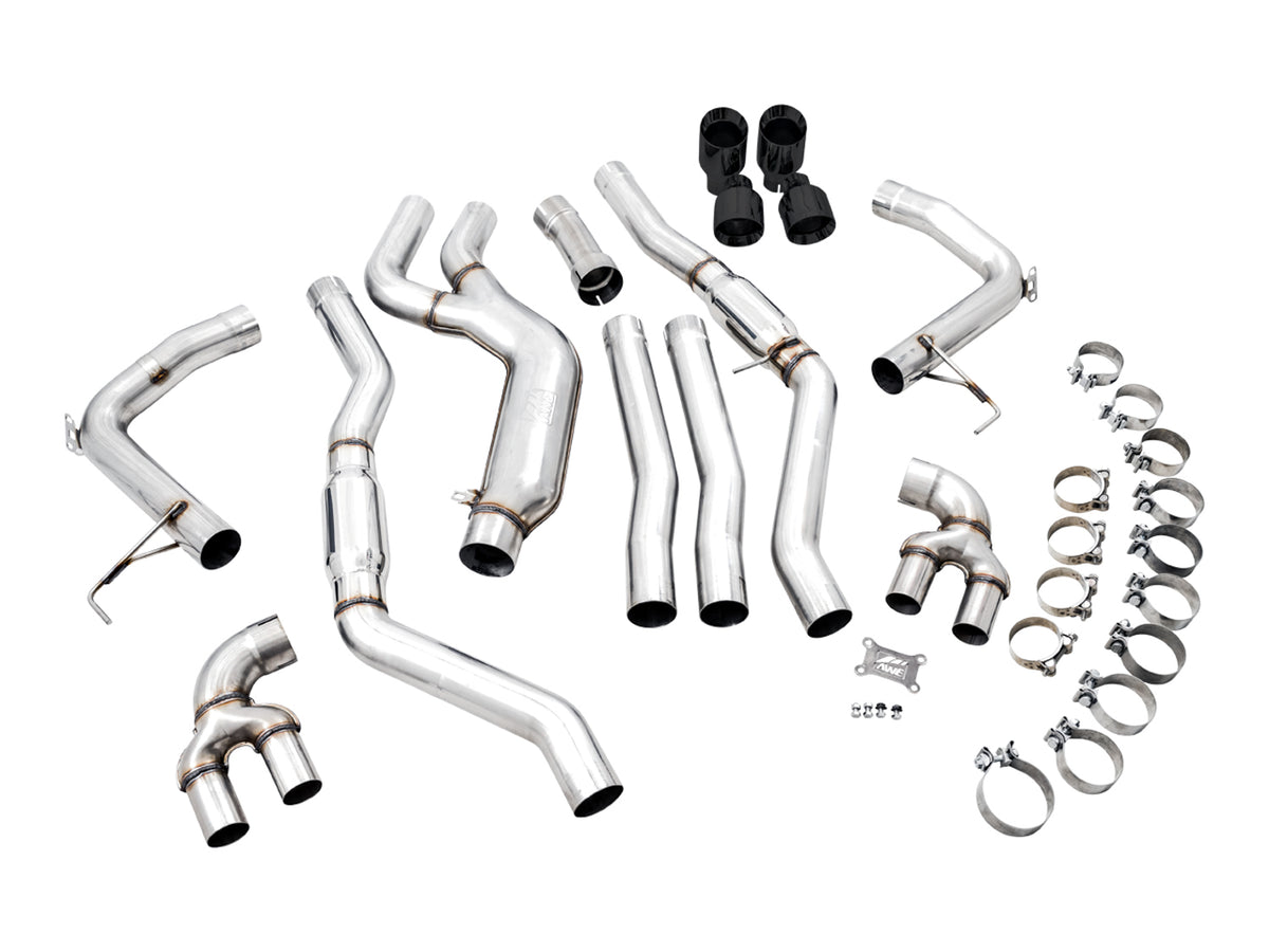 AWE Track Edition Exhaust for G2X M340i / M440i - 4" Diamond Black Tips