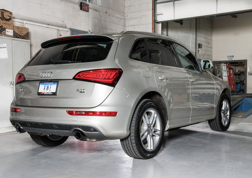 AWE Touring Edition Exhaust for 8R Q5 3.0T Dual Outlet, Diamond Black Tips