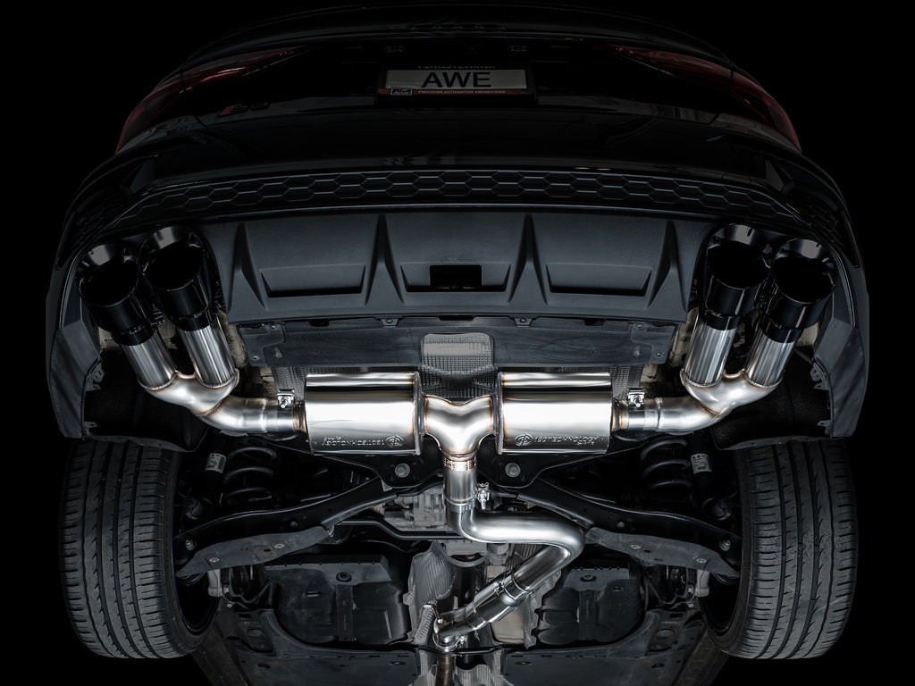 AWE Touring Edition Exhaust for Audi 8Y S3 - 4.5" Diamond Black Tips