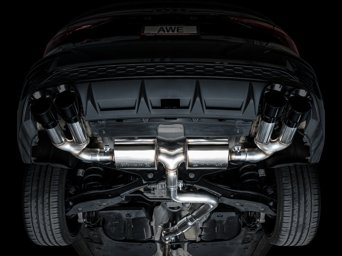 AWE Touring Edition Exhaust for Audi 8Y S3 - 4.5" Diamond Black Tips