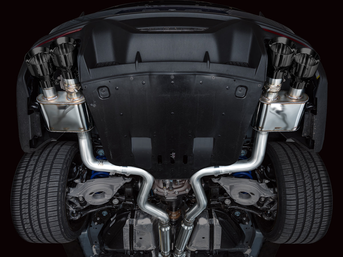 AWE SwitchPath™ Exhaust for S650 Ford Mustang Dark Horse - Quad Diamond Black Tips