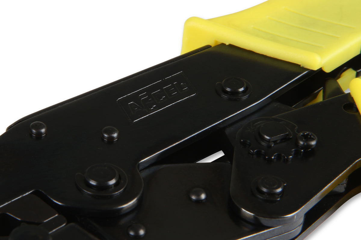 Heavy Duty Professional Crimp Tool - 300+ - Ratcheting crimp tool for spark plug wires and other electrical connectors.