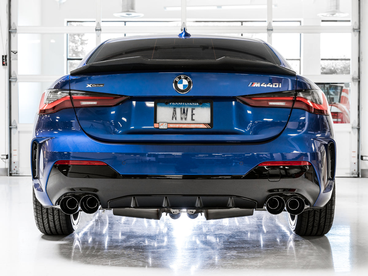 AWE Resonated Touring Edition Exhaust for G2X M340i / M440i - 4" Diamond Black Tips