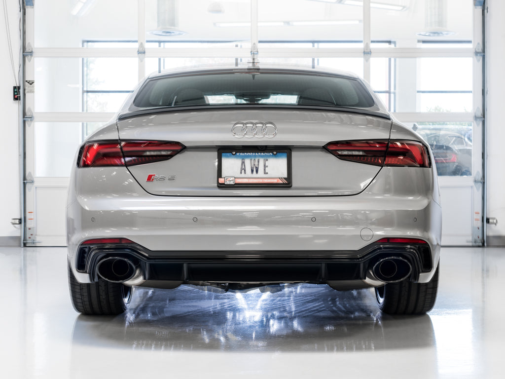 AWE Touring Edition Exhaust for Audi B9 RS 5 Sportback - Diamond Black RS-style Tips