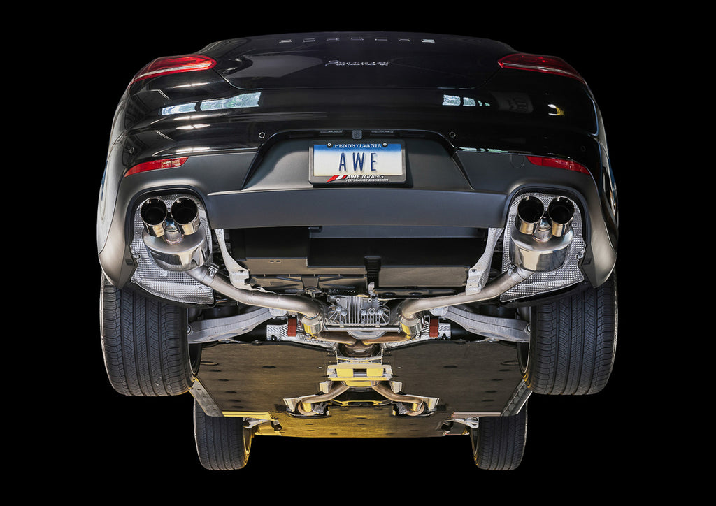 AWE Touring Edition Exhaust for 970 Panamera 2/4 (2014-2016) - With Chrome Silver Tips