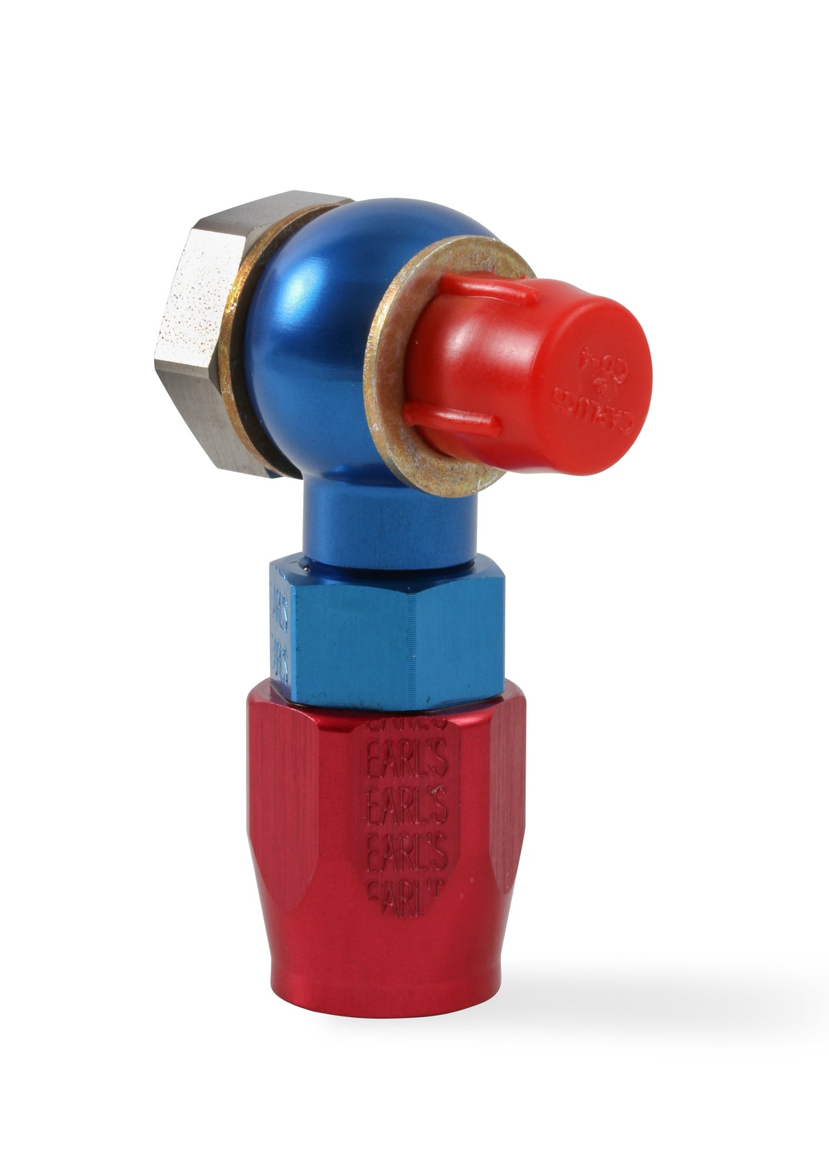 Earls 9/16"-24 Bango Swivel-Seal® Hose End AN -6 Red/Blue