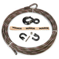 Replacement Steel Winch Rope - Severe Duty - 7/16 in x 100 ft, with Coupling Link and 5-Ton Hook