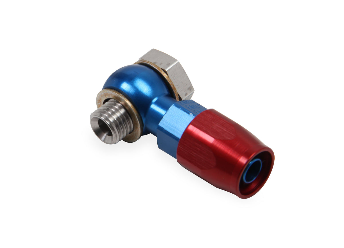 Earls 9/16"-24 Bango Swivel-Seal® Hose End AN -6 Red/Blue