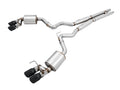 AWE Touring Edition Cat-back Exhaust for the '18-'23 S550 Mustang GT - Quad Diamond Black Tips