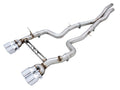 AWE Track Edition Catback Exhaust for BMW F8X M3/M4 - 4" Chrome Silver Tips